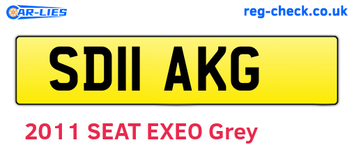 SD11AKG are the vehicle registration plates.