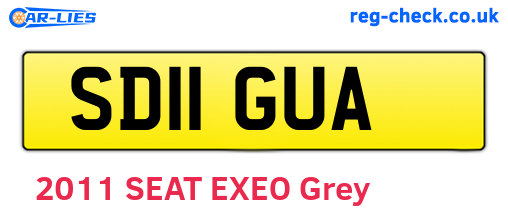SD11GUA are the vehicle registration plates.