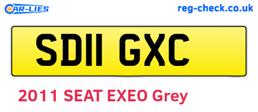 SD11GXC are the vehicle registration plates.
