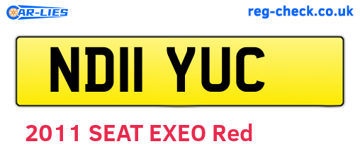 ND11YUC are the vehicle registration plates.