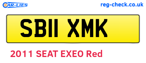 SB11XMK are the vehicle registration plates.