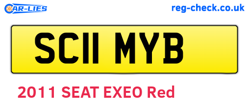 SC11MYB are the vehicle registration plates.