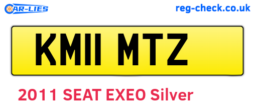 KM11MTZ are the vehicle registration plates.