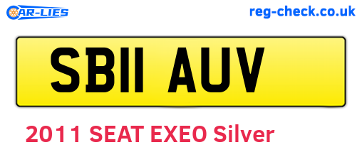 SB11AUV are the vehicle registration plates.