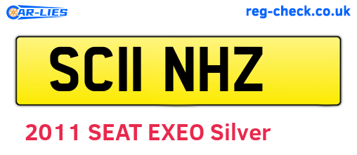 SC11NHZ are the vehicle registration plates.