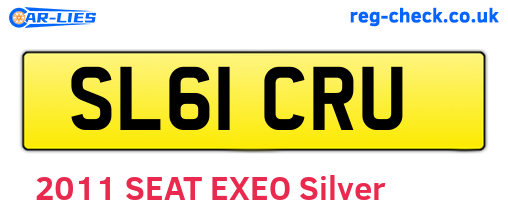 SL61CRU are the vehicle registration plates.