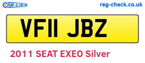 VF11JBZ are the vehicle registration plates.