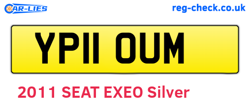 YP11OUM are the vehicle registration plates.