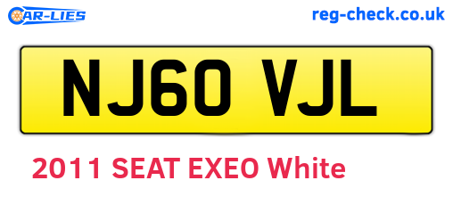 NJ60VJL are the vehicle registration plates.