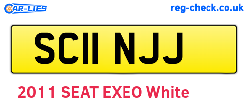 SC11NJJ are the vehicle registration plates.