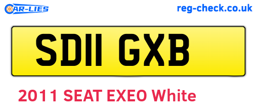 SD11GXB are the vehicle registration plates.