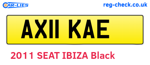 AX11KAE are the vehicle registration plates.