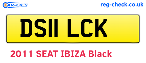 DS11LCK are the vehicle registration plates.