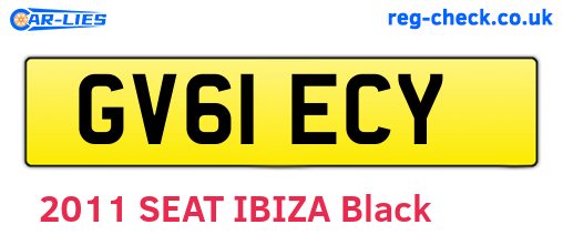 GV61ECY are the vehicle registration plates.