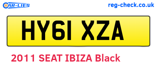 HY61XZA are the vehicle registration plates.