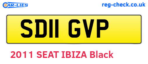 SD11GVP are the vehicle registration plates.
