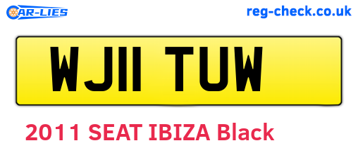 WJ11TUW are the vehicle registration plates.