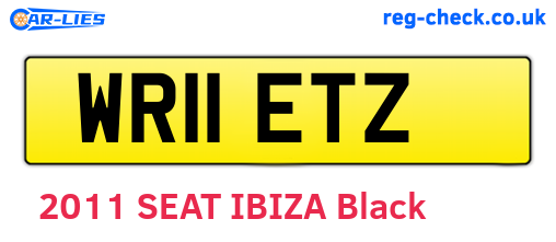 WR11ETZ are the vehicle registration plates.