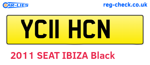 YC11HCN are the vehicle registration plates.