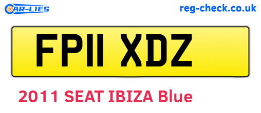 FP11XDZ are the vehicle registration plates.