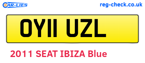 OY11UZL are the vehicle registration plates.