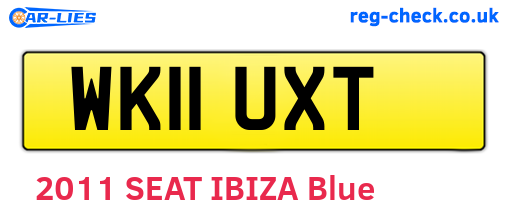 WK11UXT are the vehicle registration plates.