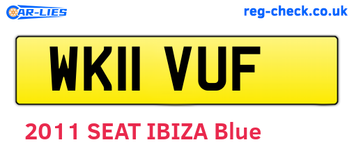WK11VUF are the vehicle registration plates.