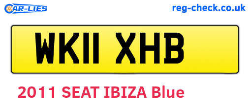 WK11XHB are the vehicle registration plates.