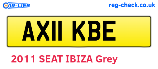 AX11KBE are the vehicle registration plates.
