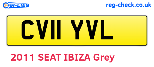 CV11YVL are the vehicle registration plates.