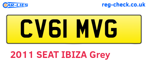 CV61MVG are the vehicle registration plates.