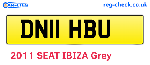 DN11HBU are the vehicle registration plates.
