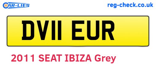 DV11EUR are the vehicle registration plates.