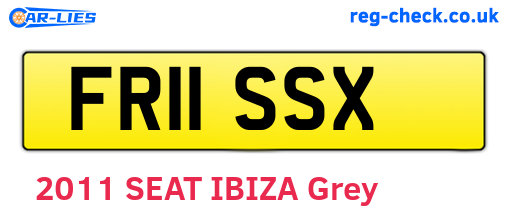FR11SSX are the vehicle registration plates.