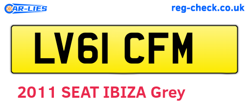 LV61CFM are the vehicle registration plates.