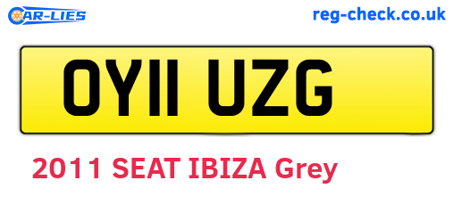 OY11UZG are the vehicle registration plates.