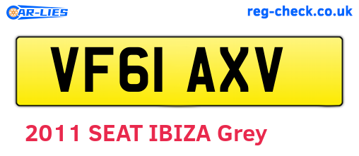 VF61AXV are the vehicle registration plates.