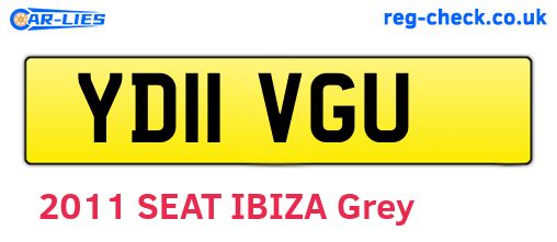 YD11VGU are the vehicle registration plates.