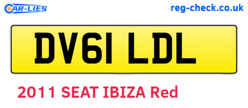 DV61LDL are the vehicle registration plates.