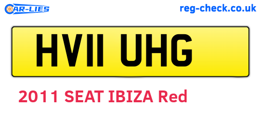 HV11UHG are the vehicle registration plates.