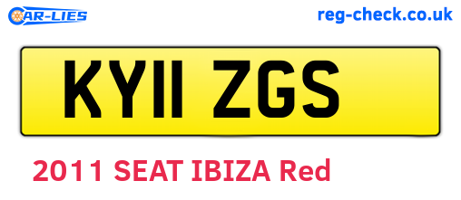 KY11ZGS are the vehicle registration plates.