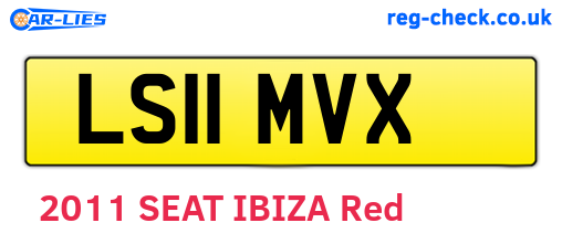 LS11MVX are the vehicle registration plates.