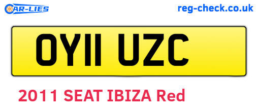 OY11UZC are the vehicle registration plates.