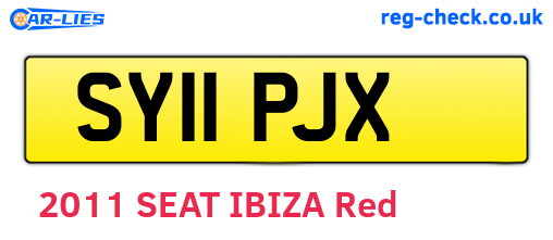 SY11PJX are the vehicle registration plates.
