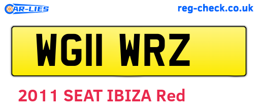 WG11WRZ are the vehicle registration plates.