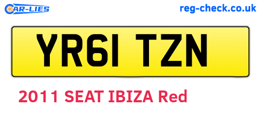 YR61TZN are the vehicle registration plates.