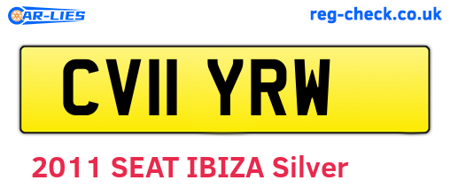 CV11YRW are the vehicle registration plates.