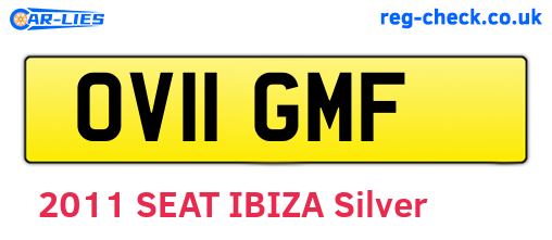 OV11GMF are the vehicle registration plates.