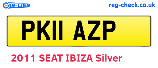 PK11AZP are the vehicle registration plates.