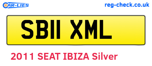 SB11XML are the vehicle registration plates.